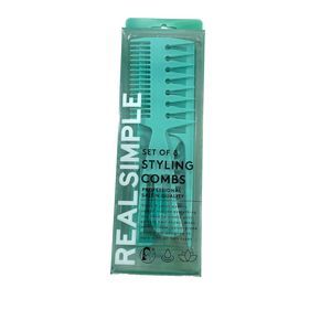NWT Real Simple Set Of 8‎ Piece Styling Combs Different Shapes All Type Hair